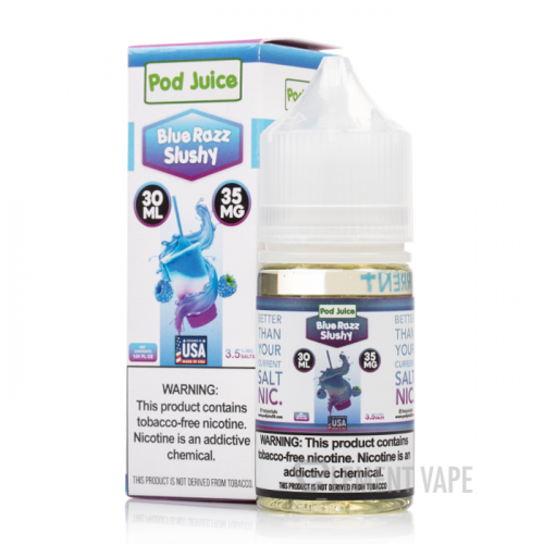 Blue Razz Slushy by POD Juice Salts 30ML E-Liquid